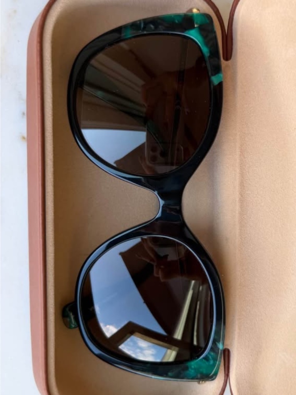 Longchamp Sunglasses Black Green LO636S